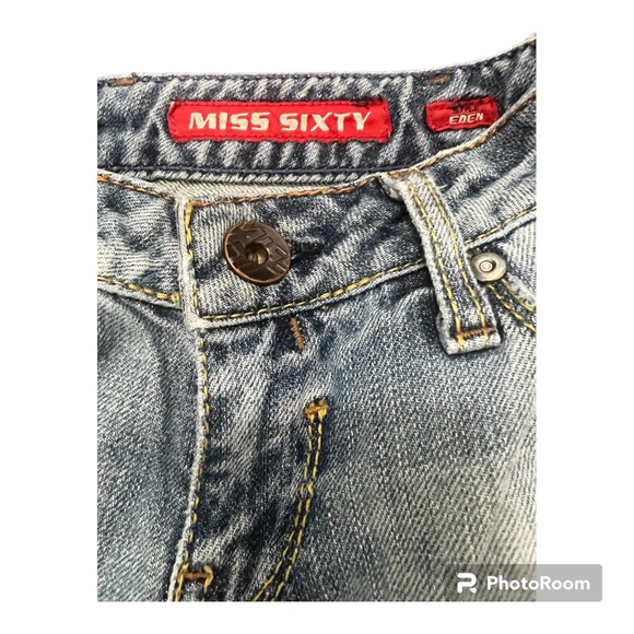 Miss Sixty Eden Style Low Rise Boot Cut Ripped Jeans - 24 - Picture 5 of 16